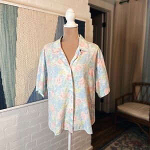 American Spectator Vintage Floral Collared Button Up
